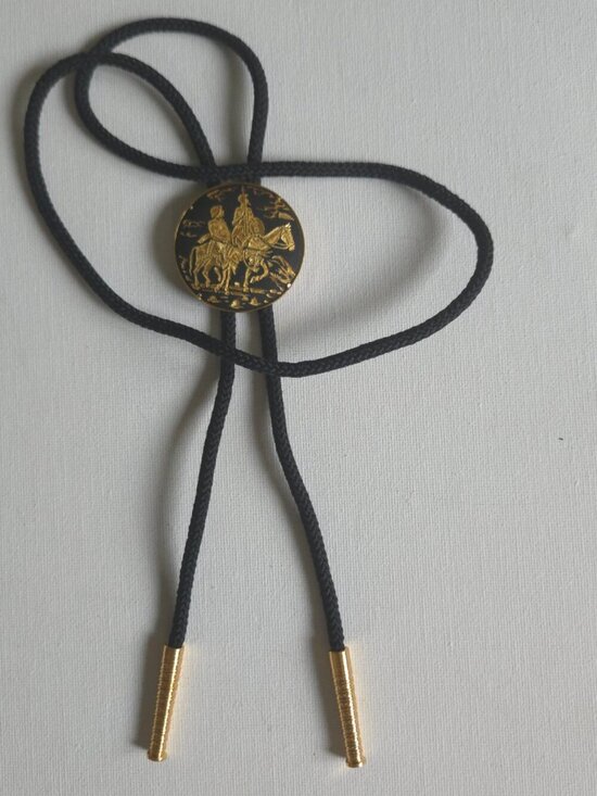 Jewelry - Vintage Spanish Toledo Damascene Don Quixote Bolo Tie